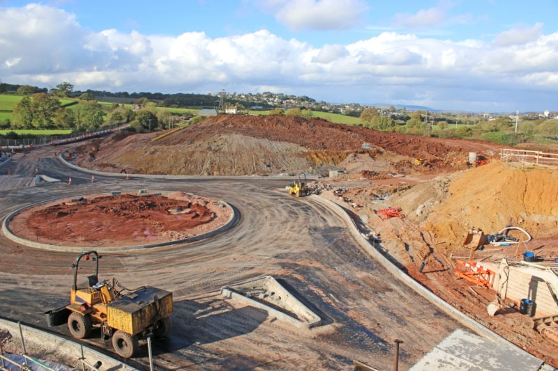 Roundabout under construction