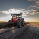 Tractor plowing