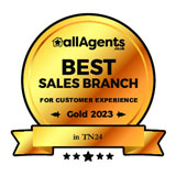 allAgents Gold Award 2023 - Best Sales Branch for Customer Experience Ashford