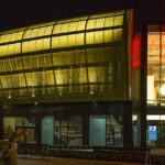 Exterior of the Ashford Picturehouse at night